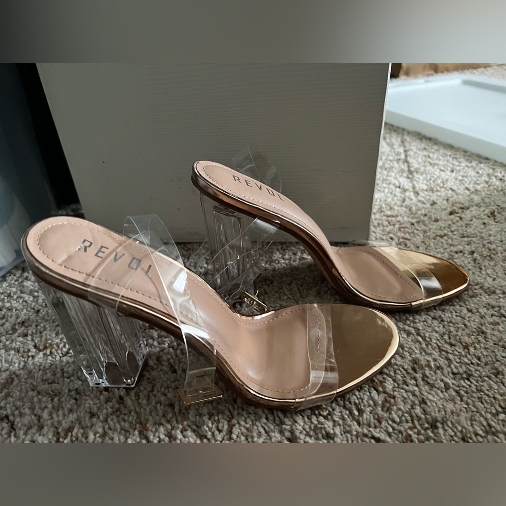 Clear heels